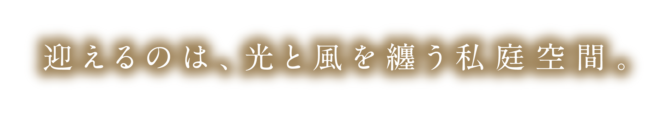 迎えるのは、光と風を纏う私庭空間。