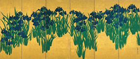 燕子花図屏風(右隻)