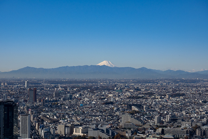 スクランブルスクエアから見る富士山の姿