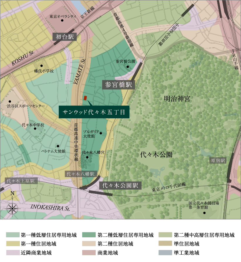 周辺用途地域概念図