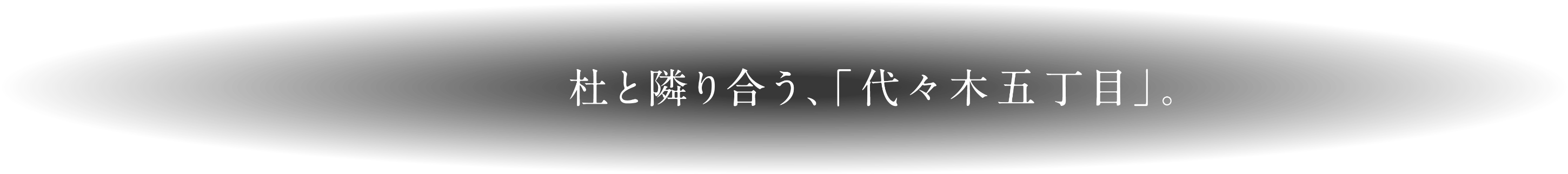 杜と隣り合う「代々木5丁目」